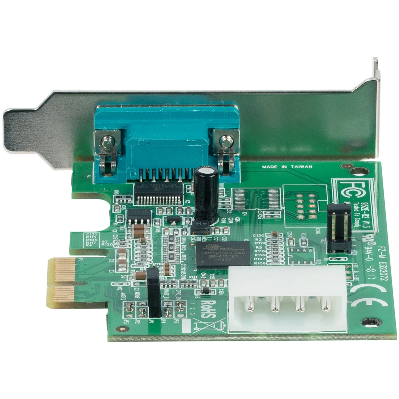 2 Port Low Profile Native RS232 PCI Express Serial Card - 16950 UART
