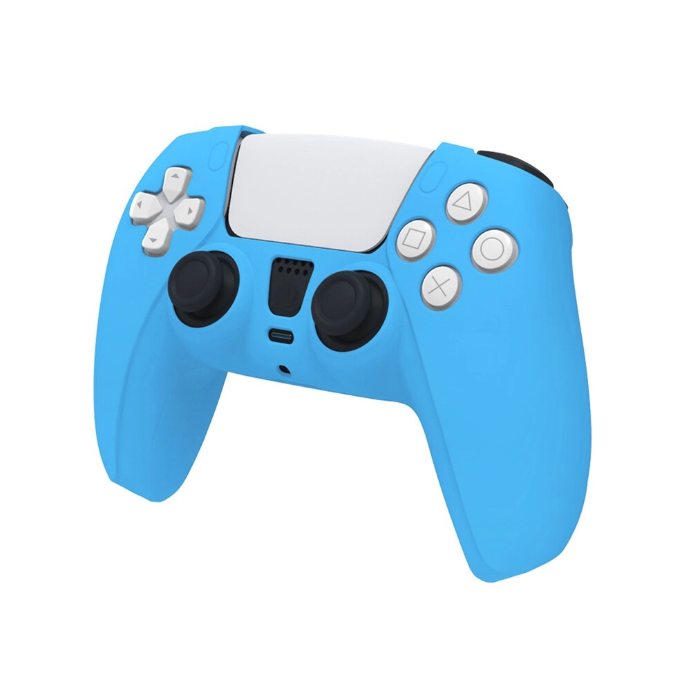 PS5 Controller Soft Silicone Case - Precise Hole Position Blue