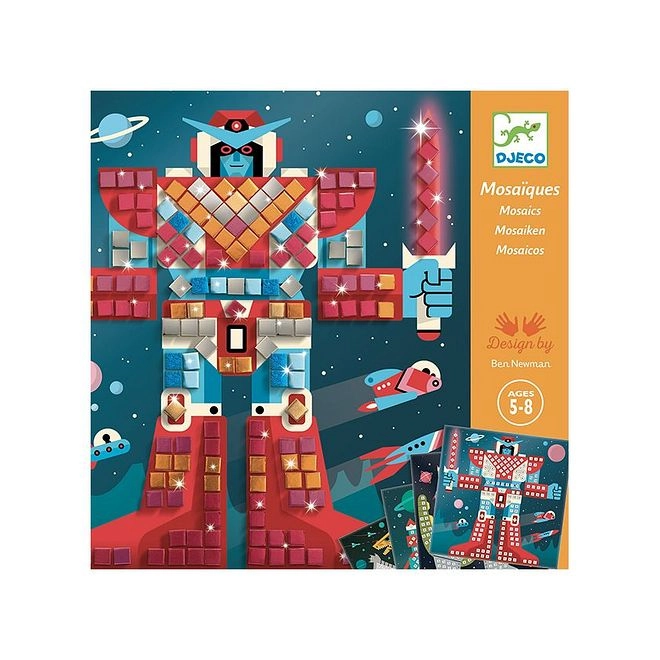 DJECO Space Battle Mosaic - 5 Years+ 20 x 20 cm