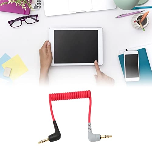 3.5mm Male to Male Right Angle to TRRS Mic Cable - 3.5mm-Mini-Jack Microphone