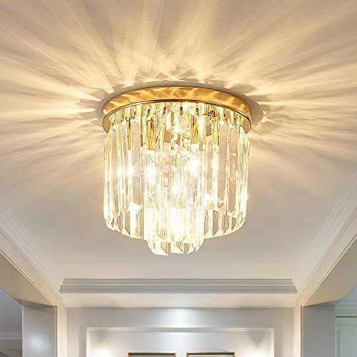 Modern Crystal Chandelier - French Gold 3-Lights