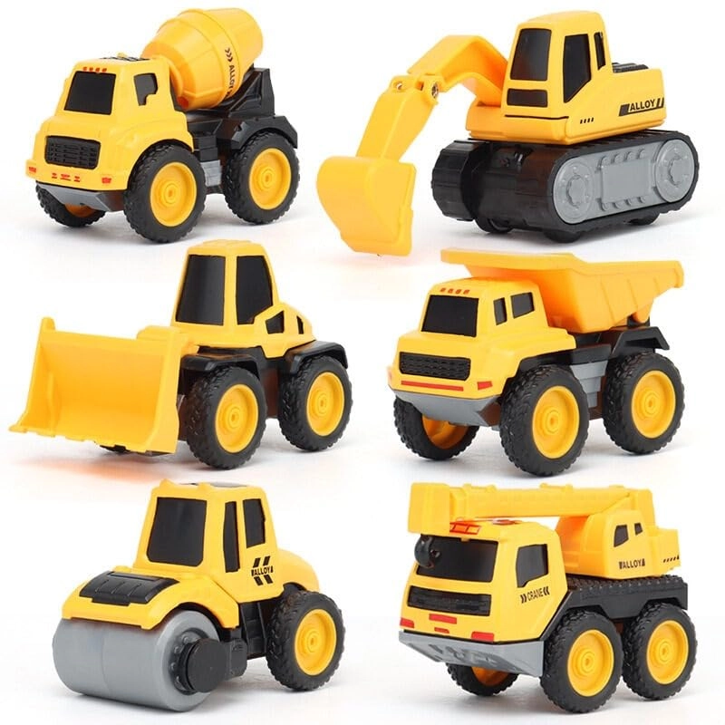 Babies Pluspoint, PLUSPOINT Construction Trucks - 1:64 6pcs