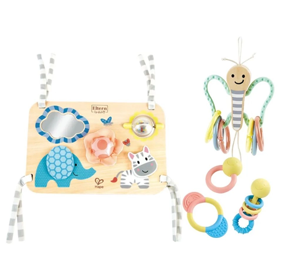 Hape Busy Buddies + Rattle & Teether Collection + Butterfly Links