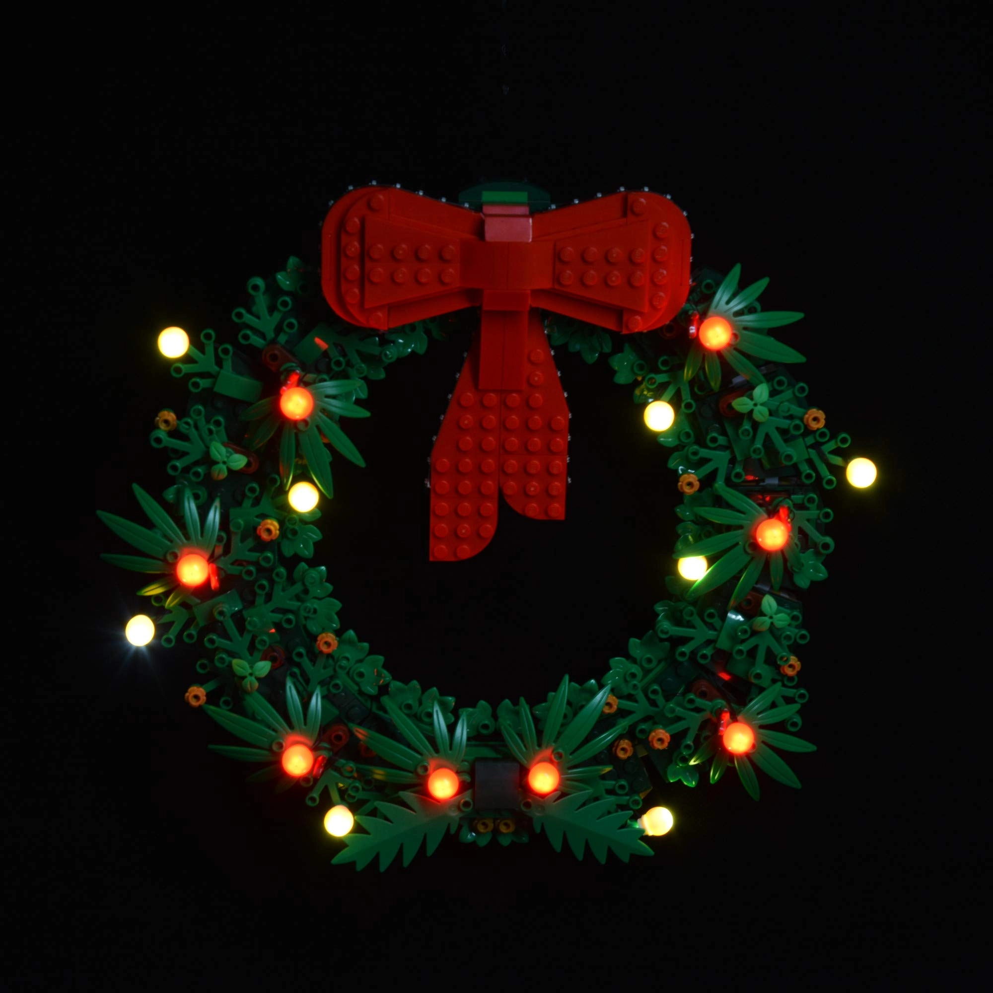 T-Club LED Light Kit for Lego Christmas Wreath 2-in-1 40426 - Standard Version USB Battery