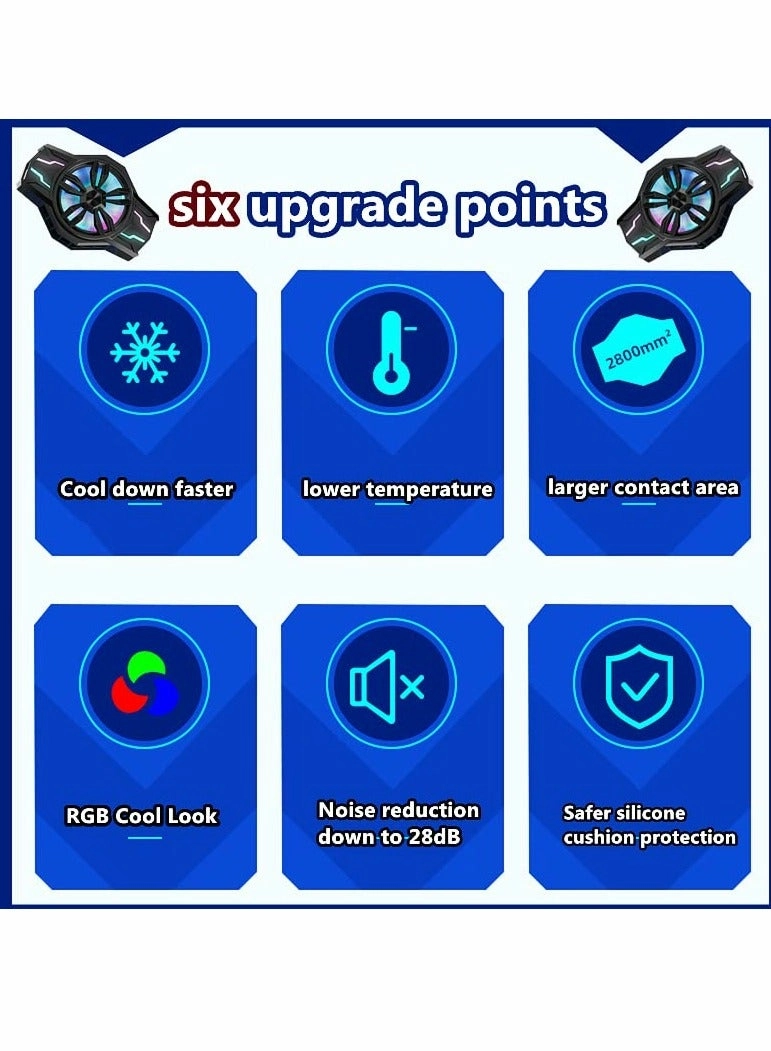 Portable RGB Phone Cooler Fan
