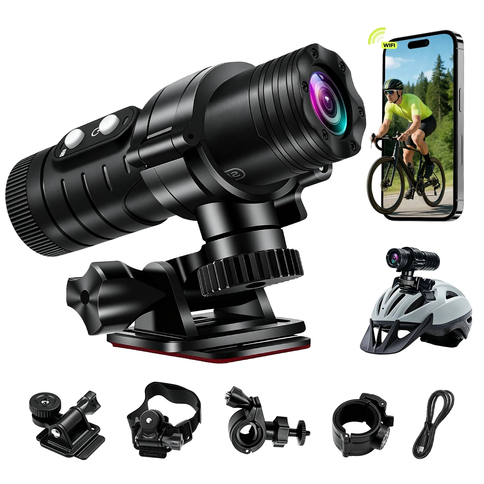 AIKER Motorcycle Dash Cam - 1080p Full HD