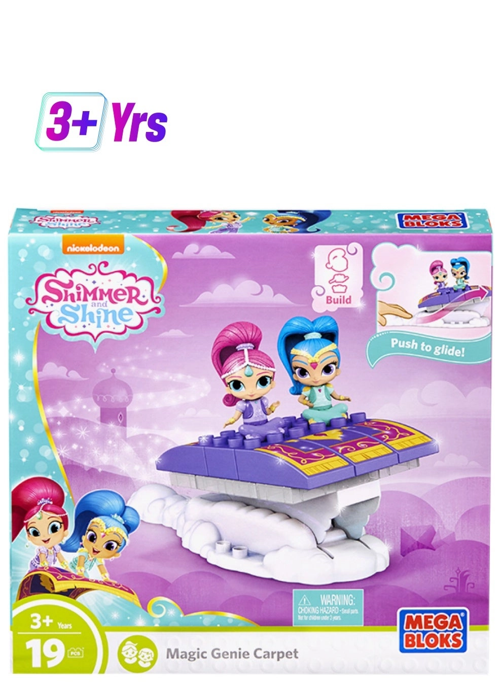 MEGA Shimmer And Shine Magic Genie Carpet Building Blocks - Jasmine 19 pcs