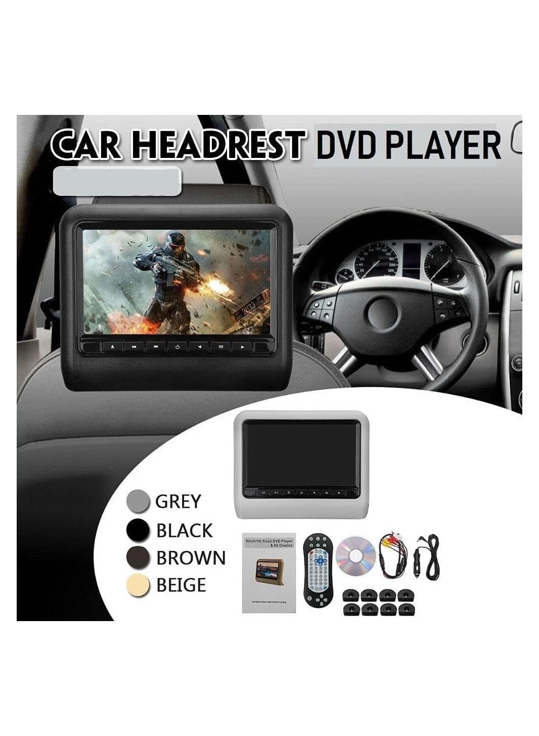 Car Headrest - 9 Inch Pack