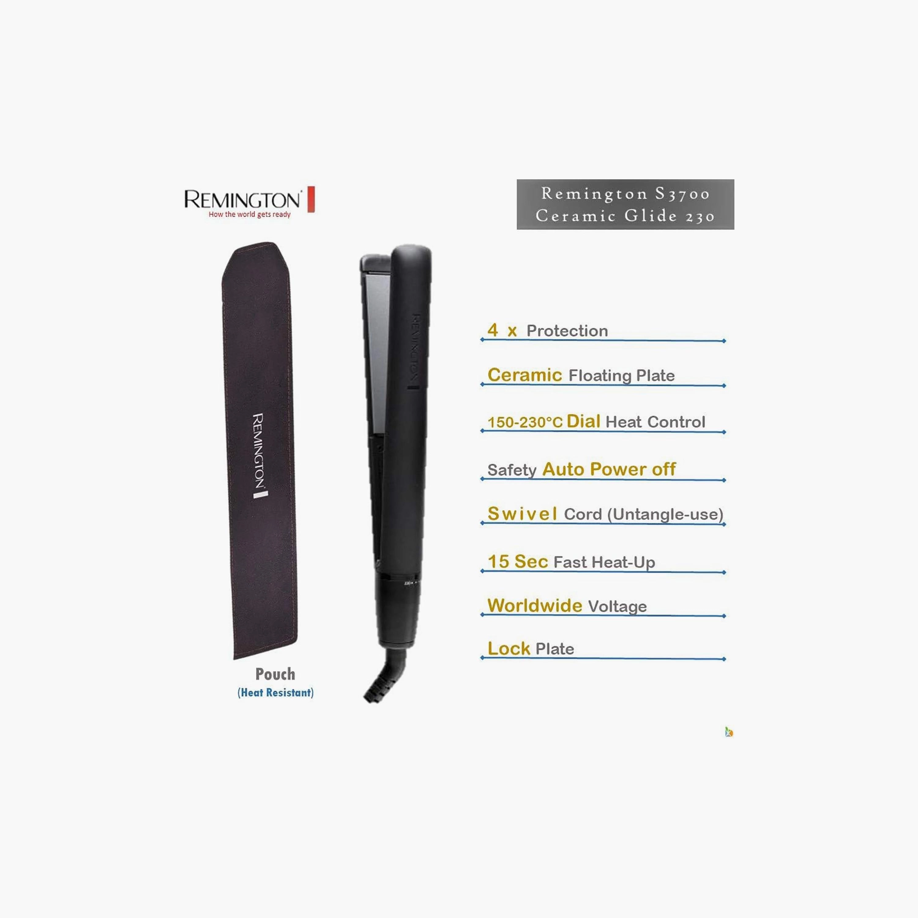 Hair Straightener S3700 - Black 1.8 metre cord