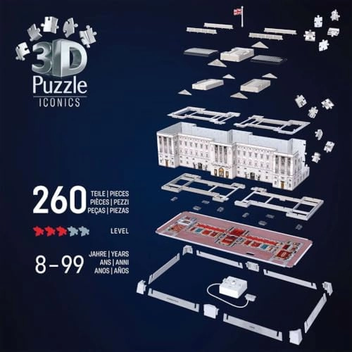 Buckingham Palace 3D Puzzle (4005555080312) - 216 pcs, LED
