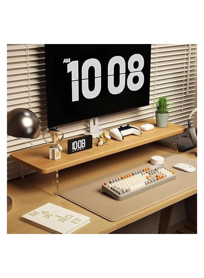 Fohome Monitor Stand Riser - Acrylic 60cm Wood