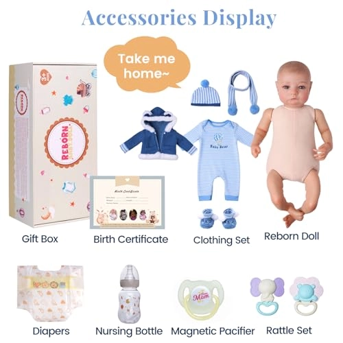 Reborn Baby Doll - 17Inch Vinyl Boy Ages 3+