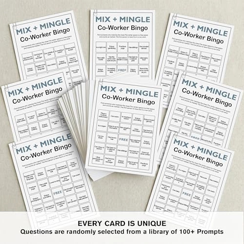 Office Bingo Cards - Adult 25