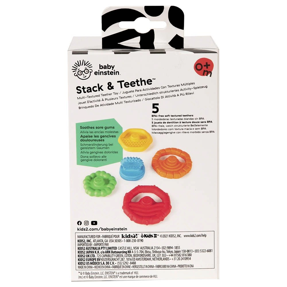 Stacking Teether Toy - Multi Colour 0 +