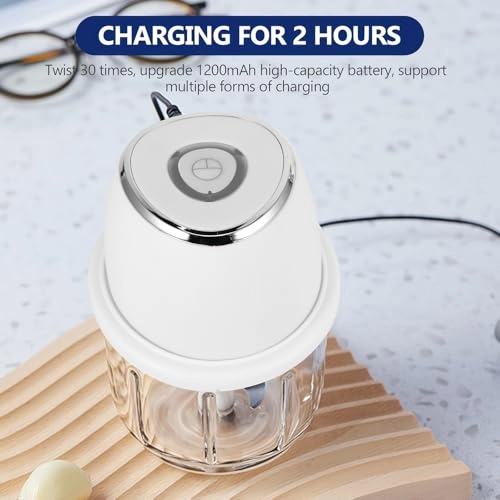 Electric Garlic Crusher - 350ml USB Rechargeable