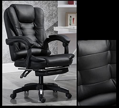 Desk Chair - PU Leather Brown High Back