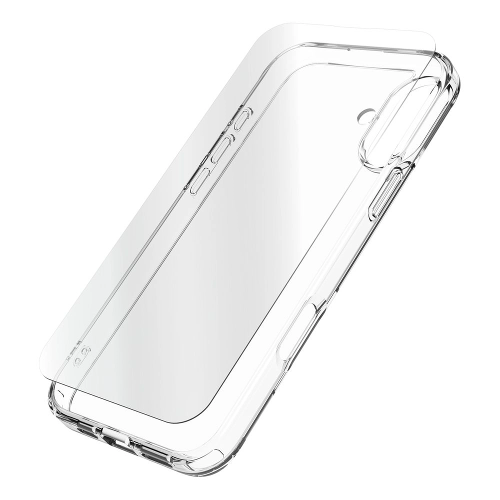 ZAGG Glass Elite 360 - Screen Protector iPhone 16 Plus + Clear Case - Slim 1M Drop Protection