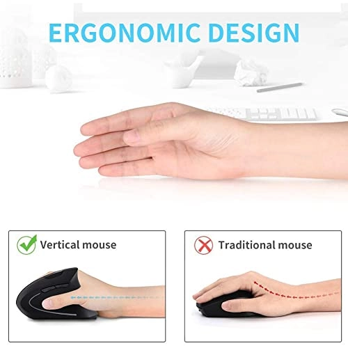 Ergonomic Vertical Mouse - Wireless