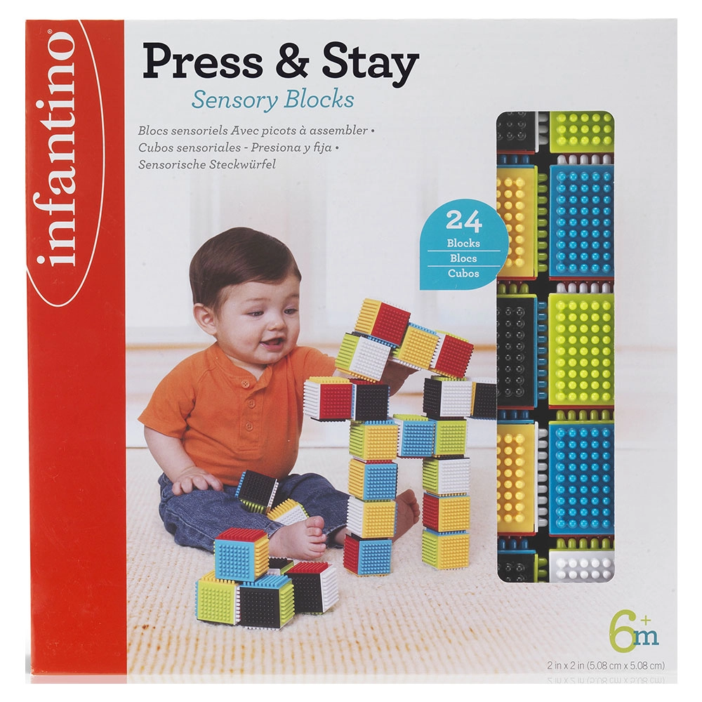 Infantino Press & Stay Sensory Block Set - 6 months