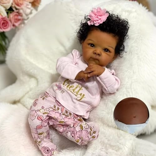 Reborn Baby Doll - 18 Inch Silicone Full Body African American