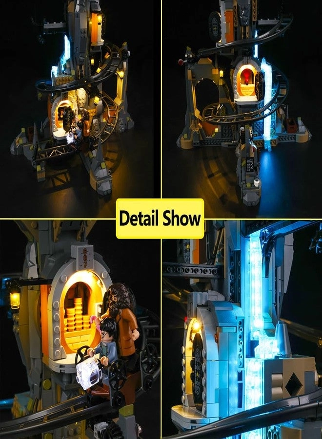 LED Light Kit - Compatible with Lego 76417 Gringotts Wizard Bench Remote Sound Version