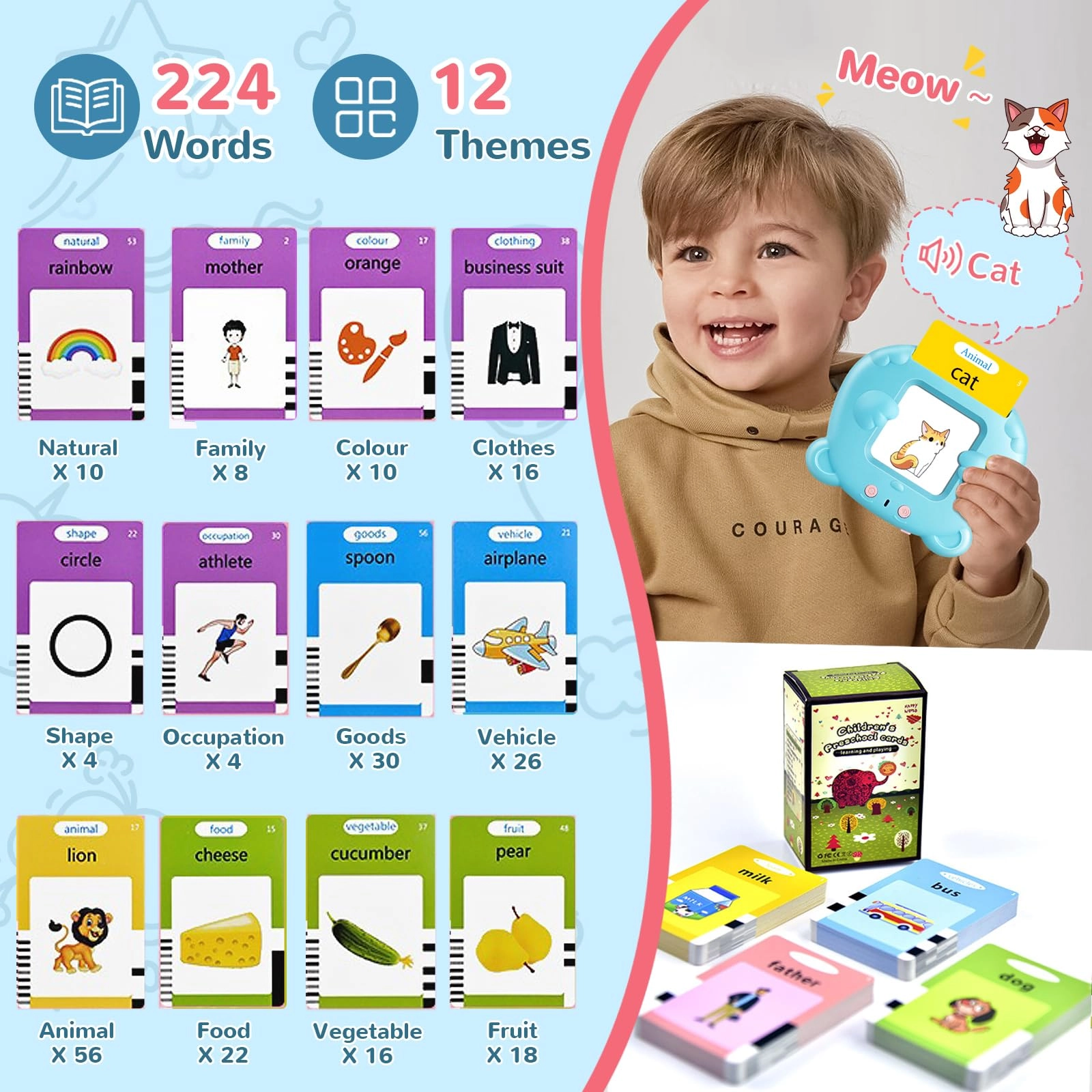 Talking Flash Card - 3+ 1 pieces