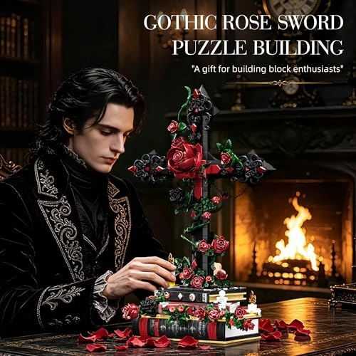 Gothic Rose Cross - 1349 Pieces