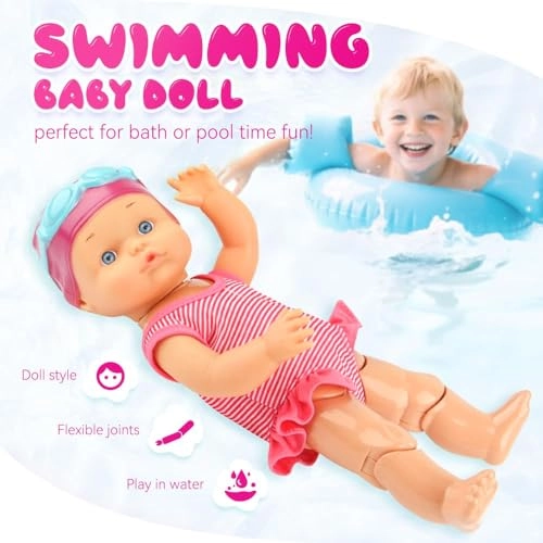Swimming Baby Doll - Waterproof Floating Pink