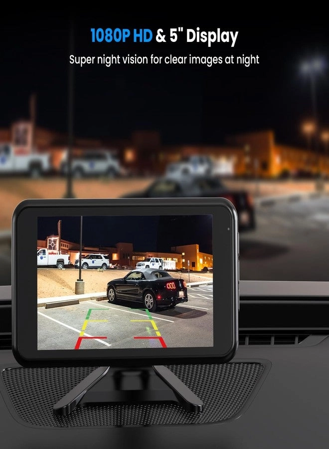 Magnetic Solar Wireless Backup Camera - Night Vision Wireless 1080P