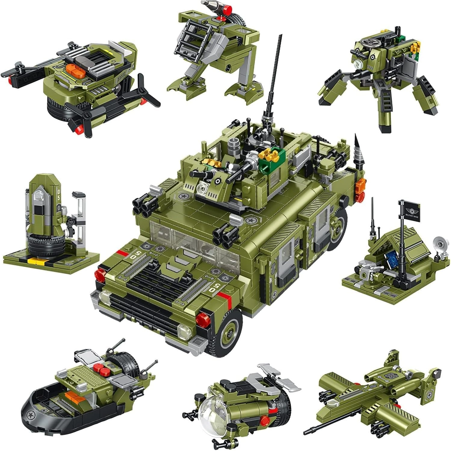 Joyzzz Army Tanks Toy Building Kit - 745 pcs
