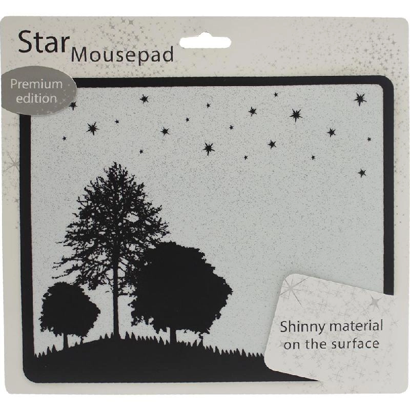 Star Microfiber/Rubber Mouse Pad - 22x18 cm