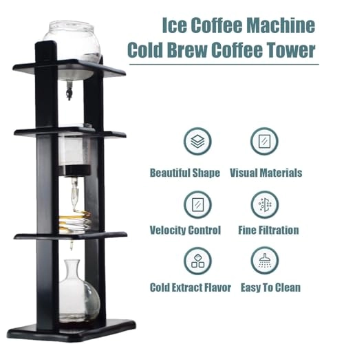 Ice drip coffee maker - 1000ml 5-8 Cups Detachable Borosilicate Glass