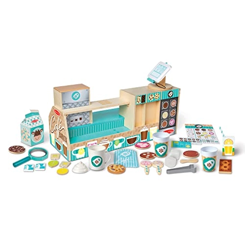 Wooden Cafe Barista Coffee Shop Playset - 35 pcs (EM-MD30602)