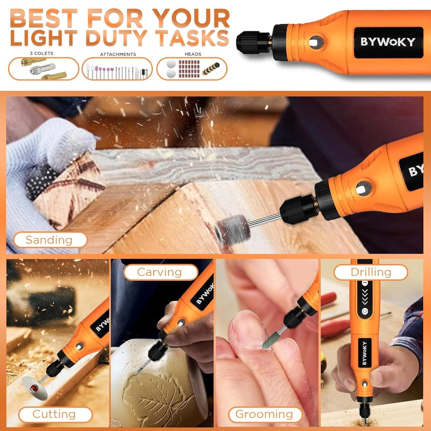 BYWOKY Mini Drill Machine - 2000 MAh