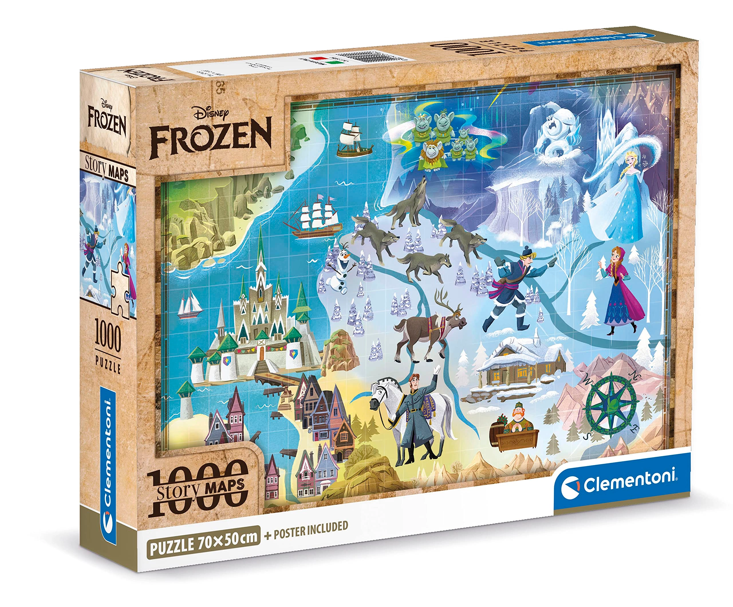 Clementoni Disney Maps Frozen Puzzle (39784) - 1000 pcs