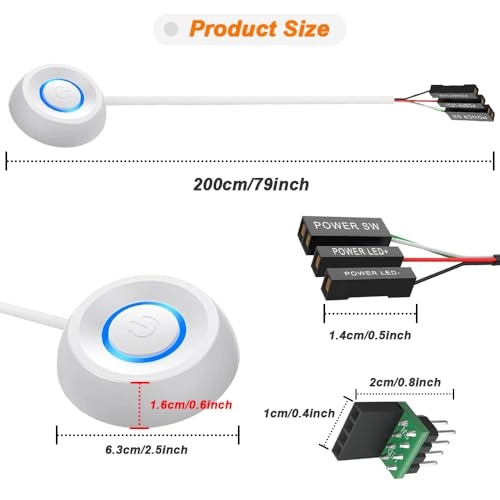 PC Power Button - 2M 2 Count