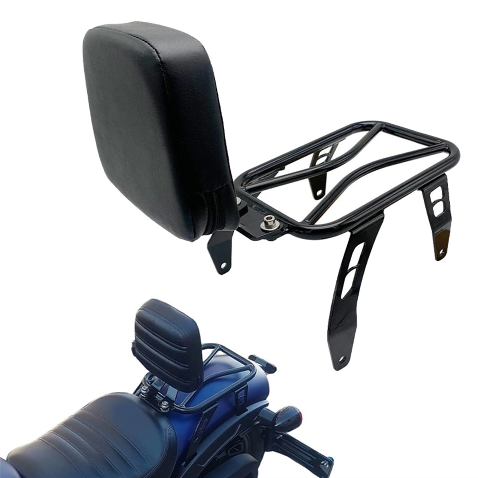 DCXXAN Single Seat with Luggage Rack and Pilot Backrest - Indian Scout Bobber 2018 2019 2020