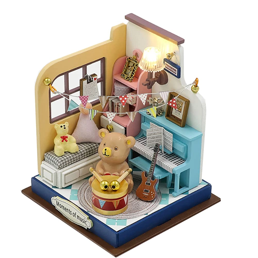 Miniature Wooden Dollhouse Furniture Kit - Creative Room 1:24