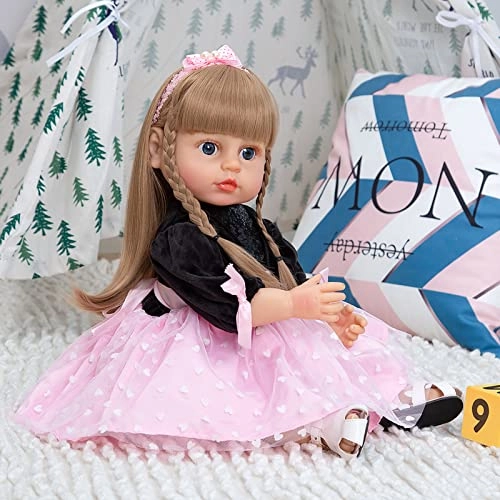 Reborn Baby Doll - 55cm Soft Silicone Limbs Cloth Body