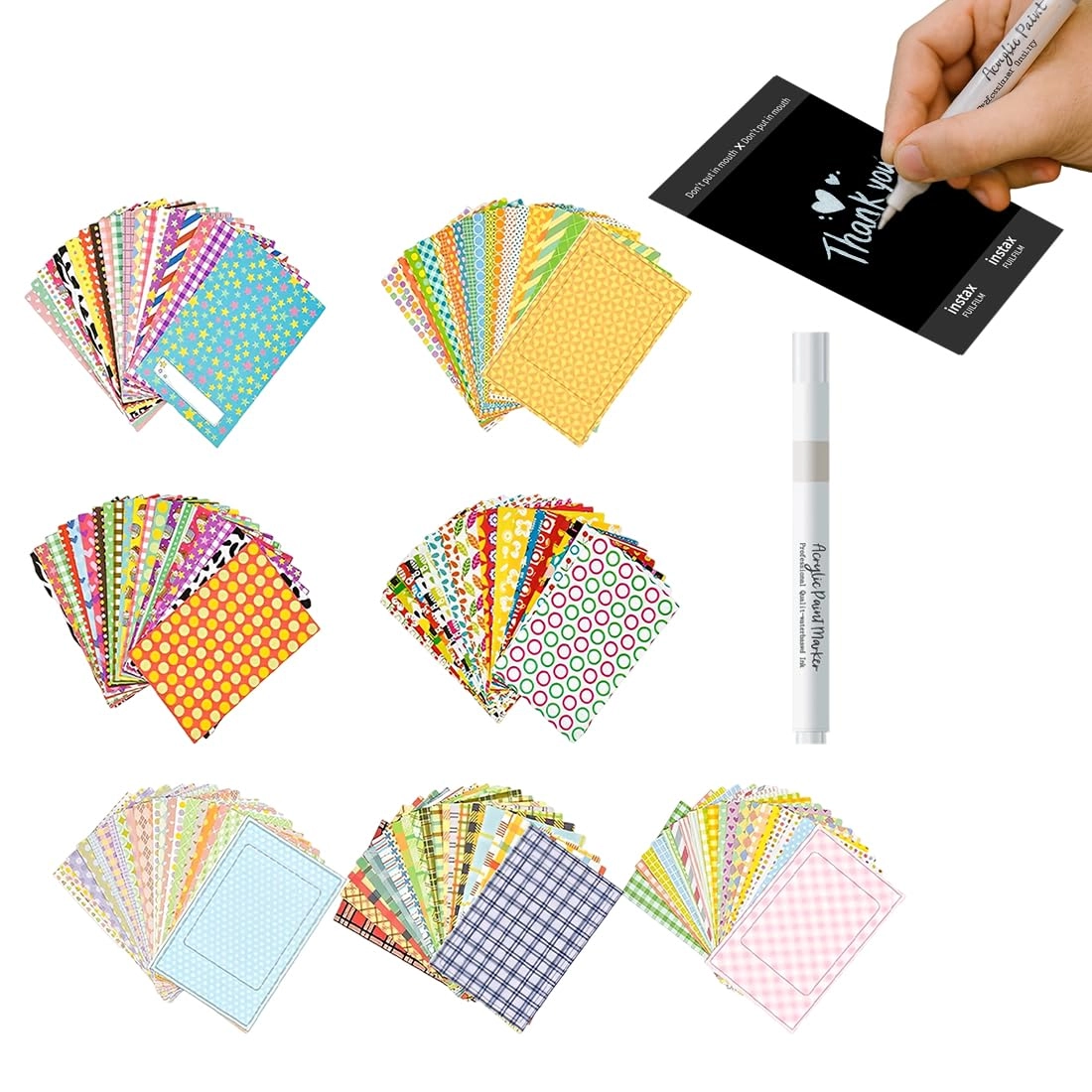 OIUAVYR Mini Instant Picture Frames - 140 with Acrylic Marker Pen for Fujifilm Instax Mini 11 9 8 Valentine's