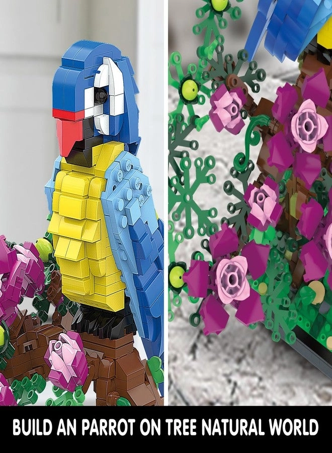 Micro Brick Flower Parrot