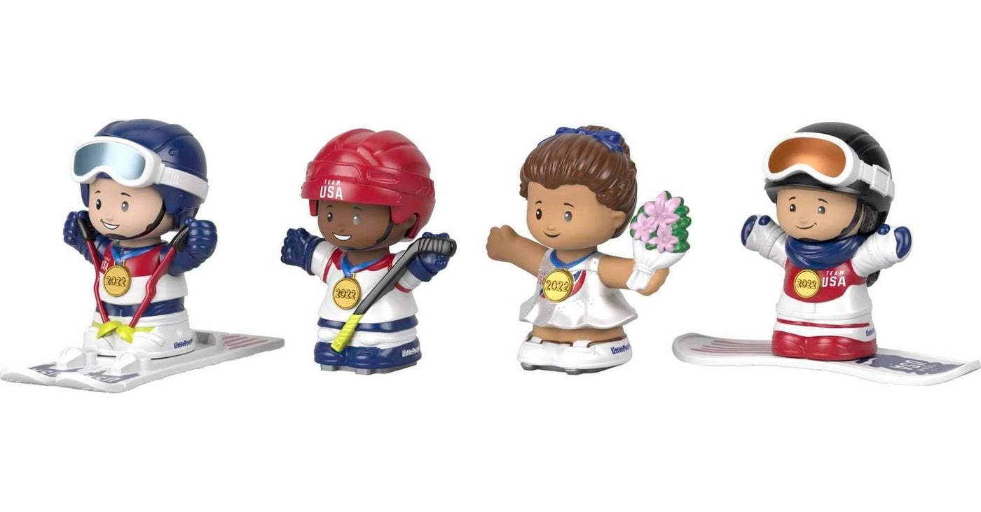Snowboarder + Hockey Player + Skier + Figure Skater - Team USA - 4 pcs