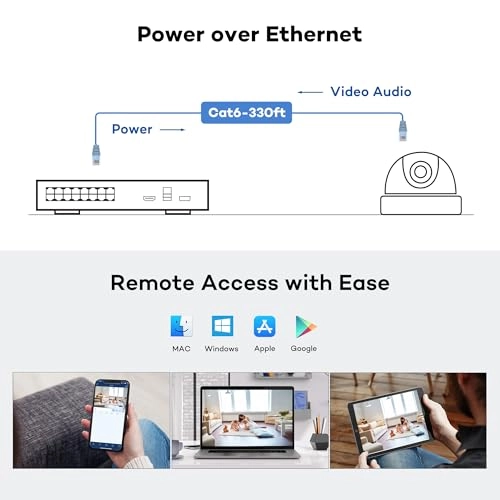 NVR PoE Security Camera System - 16 Channel