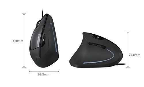 Perimice-513L Vertical Ergonomic Mouse - Wired