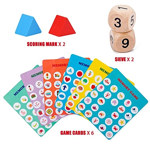 Flip Chess Game - Wooden Memory Matching Game