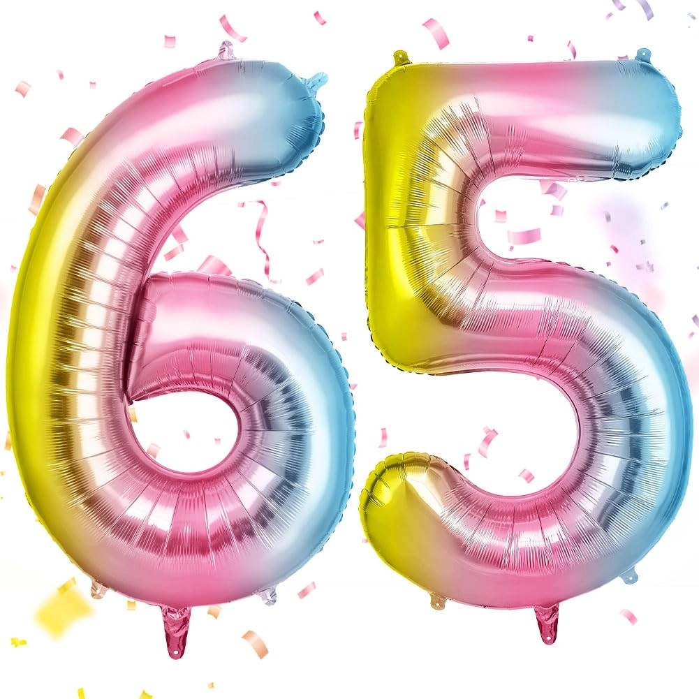 Number 65 Balloons - 2 Birthday