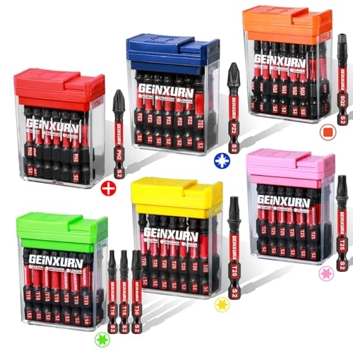 GEINXURN Impact Screwdriver Bits Set - 90 Pieces 2 inches