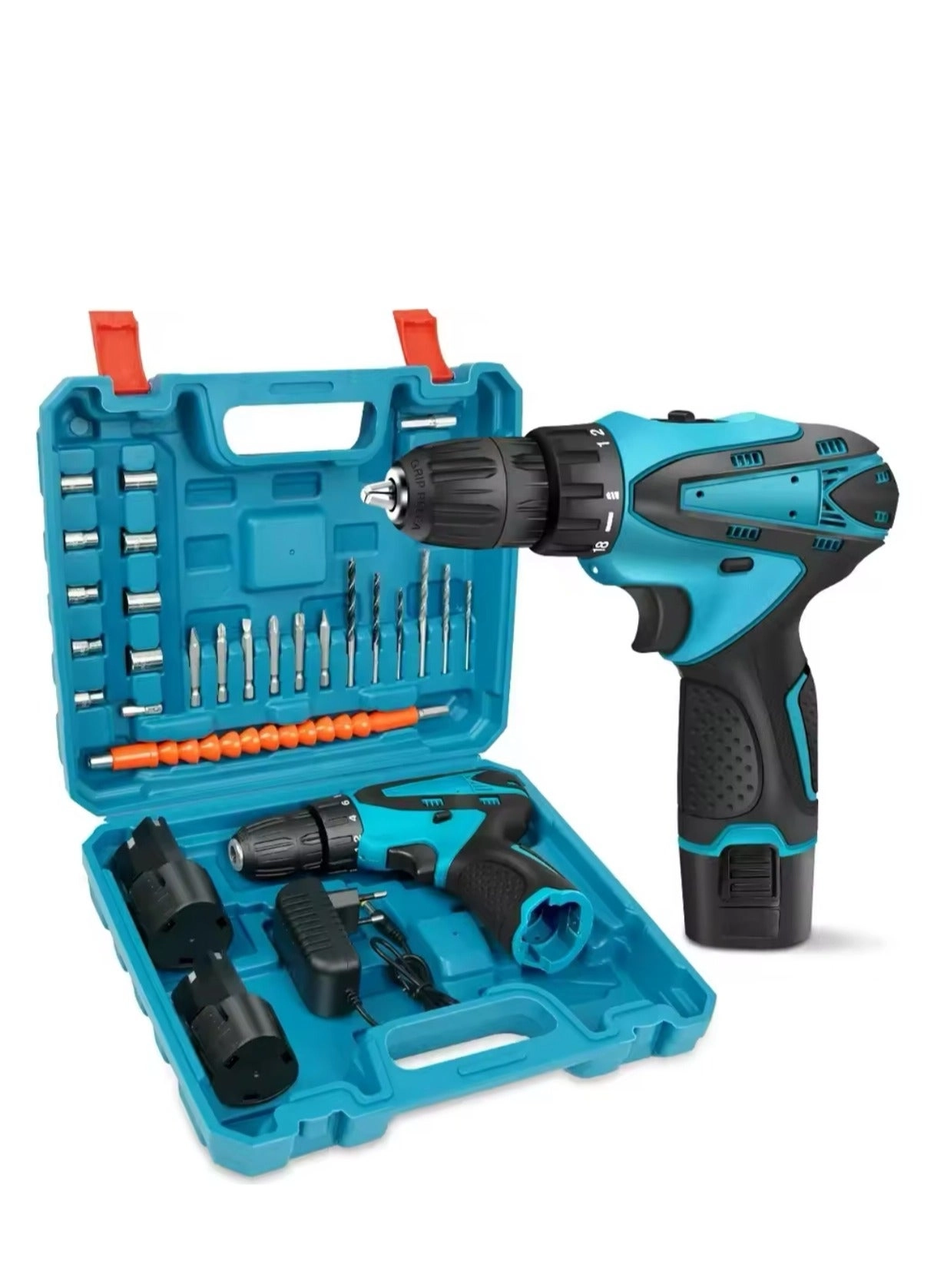 BLUE CORAL Cordless Drill Driver - Brushless Motor 2 Batteries Lithium Kit