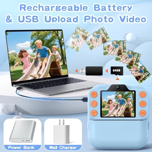 Instant Print Camera - 64GB 1000mAh