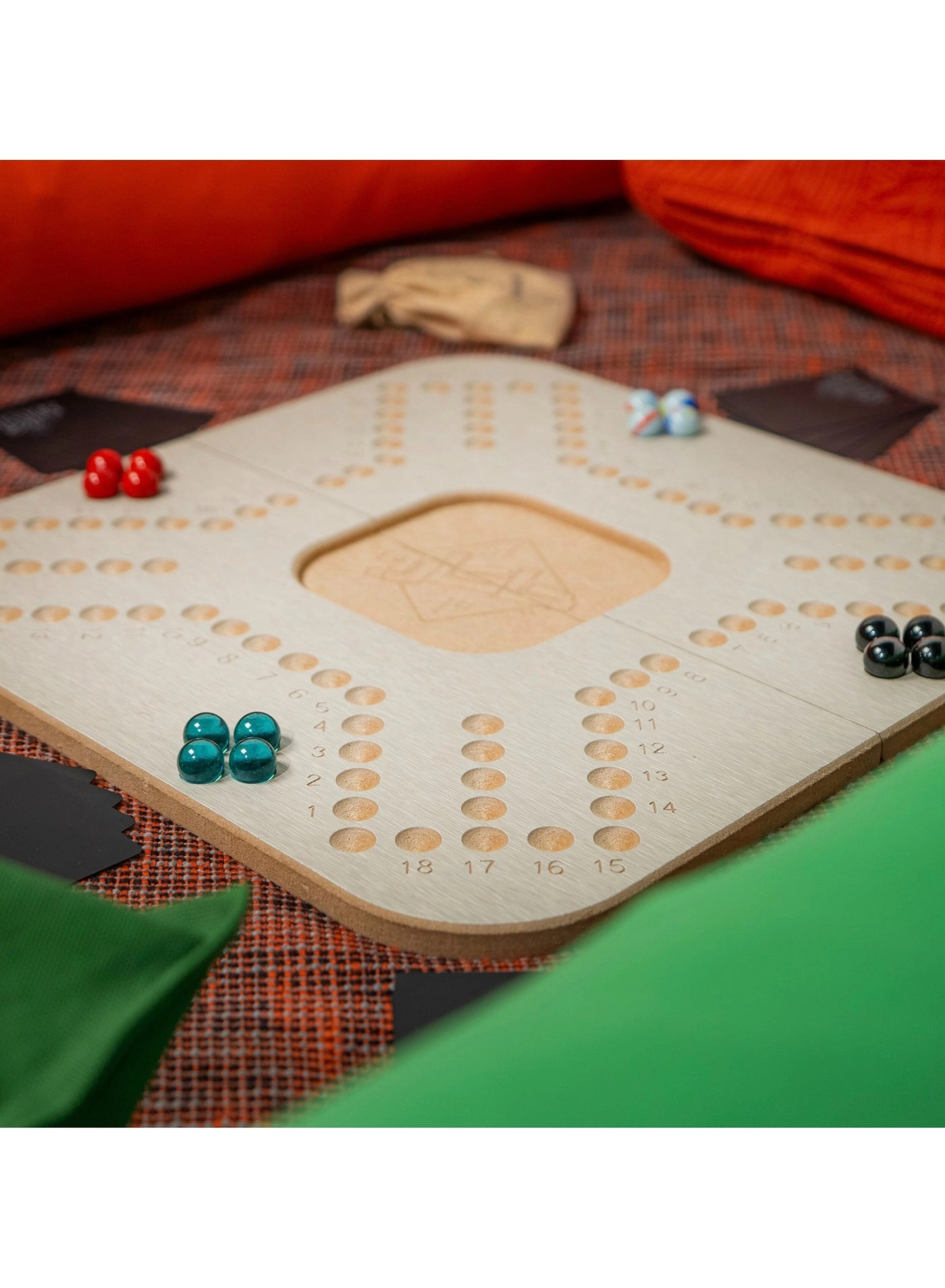 Junior Jackaroo - 4/6 player 49 cm board (JJ-JR-GR-BAG-BEIGEBROWN)